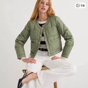J Crew Quilted Louisa puffer lady jacket BJ982